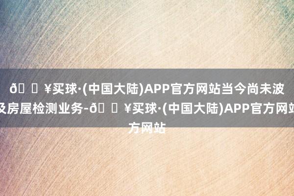 🔥买球·(中国大陆)APP官方网站当今尚未波及房屋检测业务-🔥买球·(中国大陆)APP官方网站